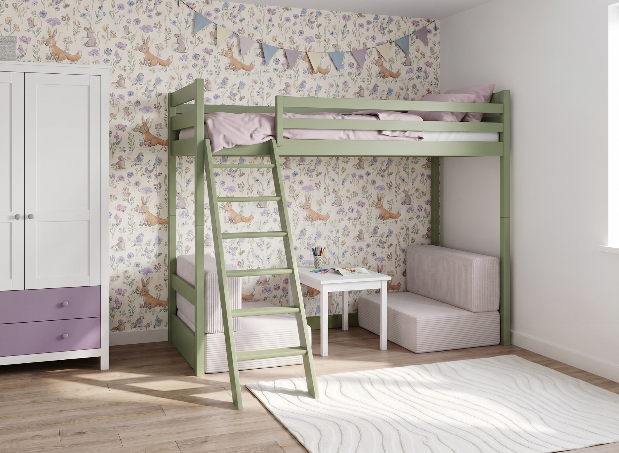 SOFENA lit superposé mezzanine avec canapé modulable – Lano Meble